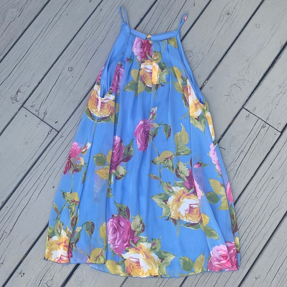 Boutique Brand Blue Floral Halter Dress